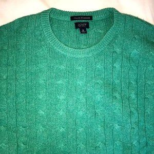 JCrew Italian Cashmere Cable Knit Sweater Size M